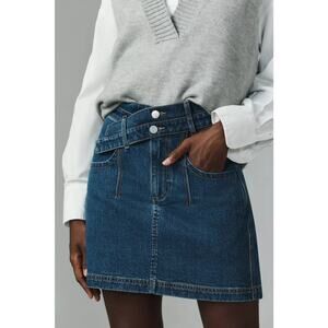 Anthropologie Pilcro Double Waist Denim Mini Skirt Size 18W NWT
